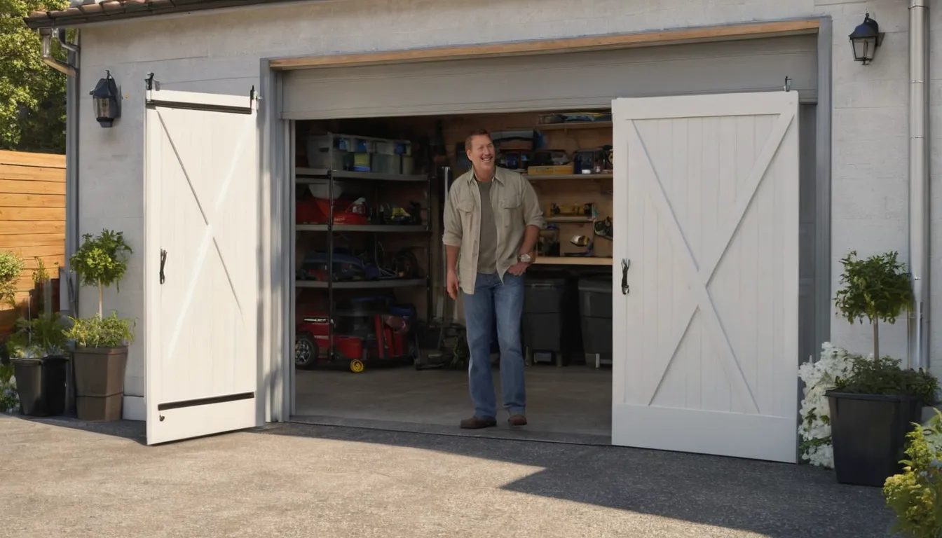A provider inspecting garage door springs for a homeowner in the Fort Lauderdale area